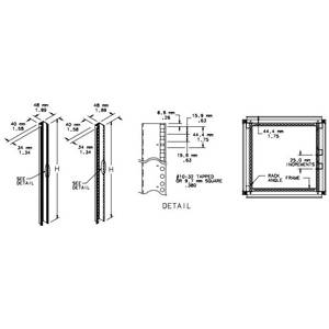 Pentair PRA1916TP Enclosure Rack Angle