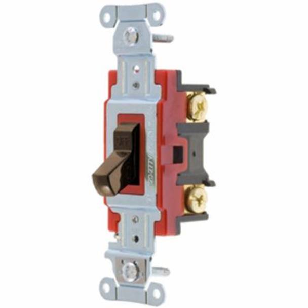 120/277 VAC 20 A, Hubbell Incorporated 1221B Hubbell-PRO™ Toggle Switch, Brown