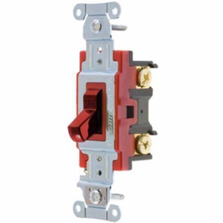120/277 VAC 20 A, Hubbell Incorporated 1221R Hubbell-PRO™ Toggle Switch, Red