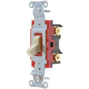 120/277 VAC 20 A, Hubbell Incorporated 1222I Hubbell-PRO™ Toggle Switch, Ivory