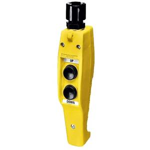 0.55 A at 250 V, 1NO-1NC, Hubbell Incorporated CPB20 Pendant Pushbutton Station, 2-Element, Yellow,
