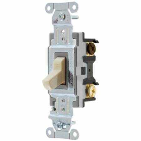 120/277 VAC 15 A, Hubbell Incorporated CS315I Toggle Switch, Ivory