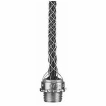 3/4" NPT, 0.54 to 0.73" Cord, Hubbell Incorporated 073031203A Strain Relief Cord Grip, Straight Male