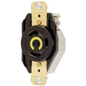 125 VAC 30 A, 2-Pole 3-Wire, Hubbell Wiring Device-Kellems HBL2610