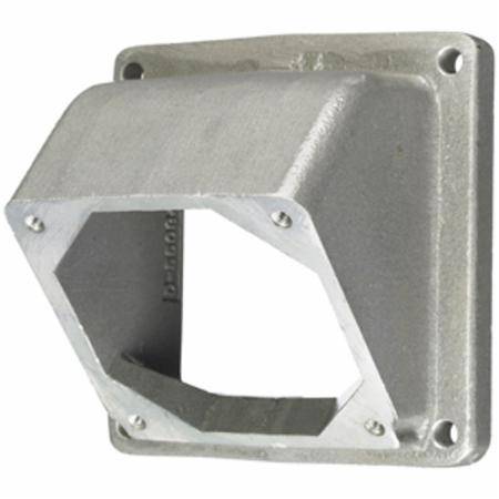 , Hubbell Wiring Device-KellemsHBL26404 Twist-Lock® Receptacle Angle Adapter Plate, Metallic, 45D, Cast Aluminum,