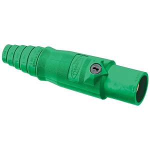 600 VAC/250 VDC 400 A, Hubbell Incorporated HBL400MGN Cam Type Plug, Male, Green
