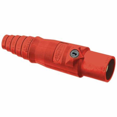 600 VAC/250 VDC 400 A, Hubbell Incorporated HBL400MR Cam Type Plug, Male, Red