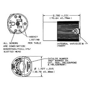 Hubbell HBL5369C Connector, 20 amp, 125V, 5-20R, Black/White (Qty. 1) : Buy Online at Best Price in KSA - Souq is now