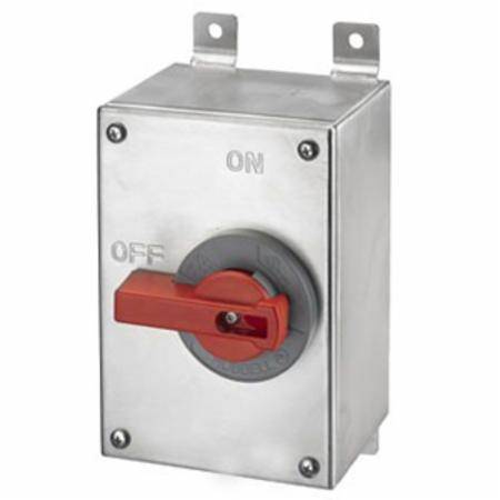 120/240/480/600 VAC, 30 A, Hubbell Incorporated HBLDS3SS Circuit-Lock® Enclosed Disconnect Switch, 3-Phase, Non-Fusible, NEMA 4/4X/12/IP69