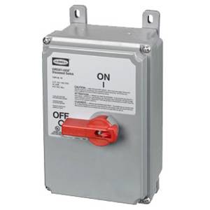 120/240/480/600 VAC, 60 A, Hubbell Incorporated HBLDS6 Circuit-Lock® Motor Controller Enclosed Disconnect Switch, 3-Pole, Non-Fusible, NEMA 4X