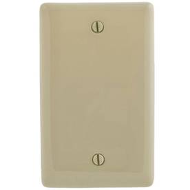 1-Gang, Hubbell Incorporated NP13I Wallplate, Nylon, Ivory, Blank (Planned Obsolescence by Manufacturer)