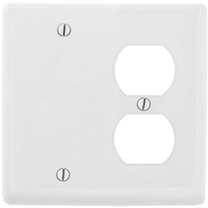 2-Gang, Hubbell Wiring Device-Kellems NPJ138W Wallplate, White (Planned Obsolescence by Manufacturer)