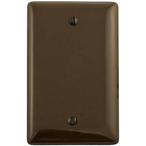 1-Gang, Hubbell Incorporated NPJ13 Wallplate, Nylon, Brown, Blank (Planned Obsolescence by Manufacturer)