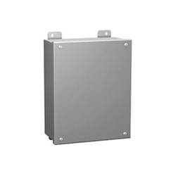 Hammond® 1414SCG Junction Box With Inner Panel, 8 in H x 6 in W x 3-1/2 in D, Lift-Off Screw Cover, NEMA 12/13/IP54 NEMA Rating, Mild Steel