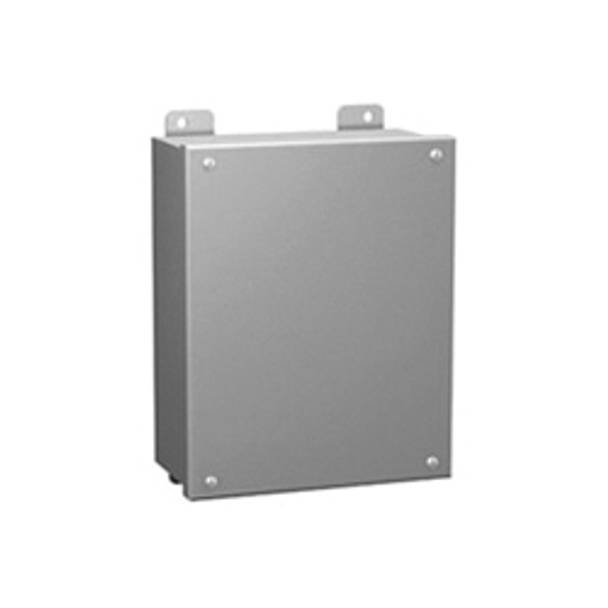 Hammond® 1414SCG Junction Box With Inner Panel, 8 in H x 6 in W x 3-1/2 in D, Lift-Off Screw Cover, NEMA 12/13/IP54 NEMA Rating, Mild Steel