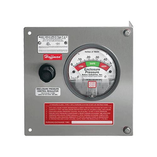 nVent HOFFMAN A1001YZUMC2 HL Series Type Y/Z Small Volume Purging/Pressurization System, 9 in L x 9 in W x 5 in D, NEMA 4/4X/12 NEMA Rating, 316 Stainless Steel