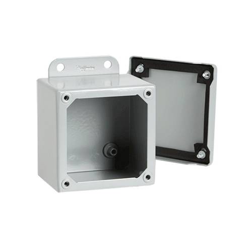 Hoffman A10106SC Junction Box, 10 in H x 10 in W x 6 in D, Screw/Solid Cover, NEMA 12/IP65 NEMA Rating, Steel