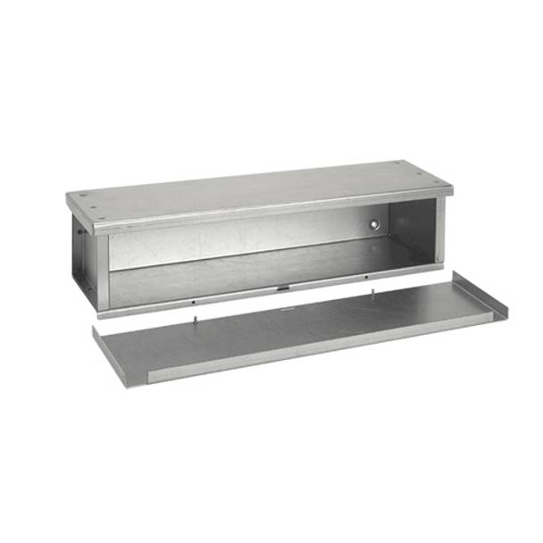 Hoffman F8812RTGV F40GT Econo Trough, 12 in L x 8 in W x 8 in H, Removable Cover, Steel