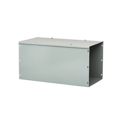 Hoffman F1010G12 F40 Lay-In Straight Section Wireway, 12 in L x 10 in W x 10 in H, Hinged Cover, Steel