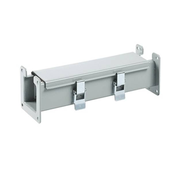 Hoffman F126L12 F10 Lay-In Straight Section Wireway, 12 in L x 12 in W x 6 in H, Butt Hinged Cover, Steel
