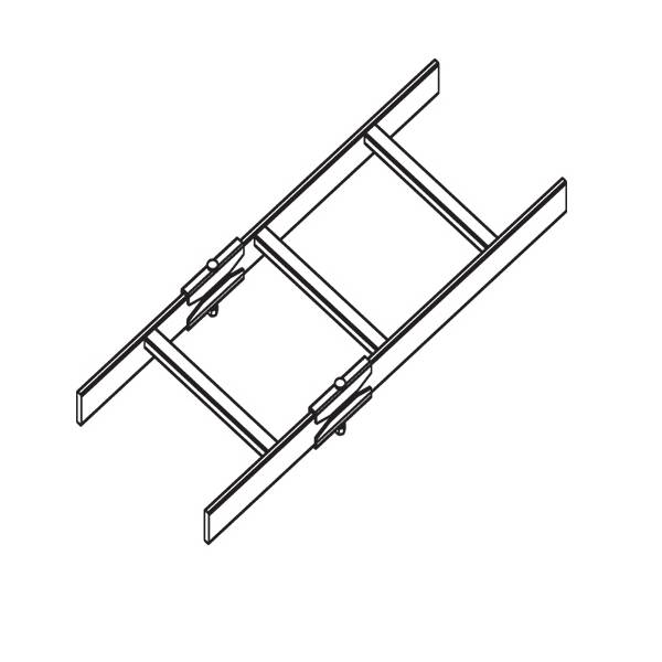 Hoffman LBSKG DCR Ladder Rack Butt Splice Kit, 1 Piece, Steel, Gray
