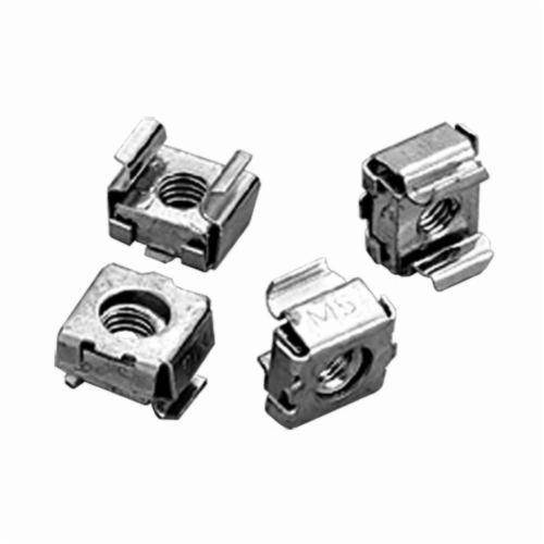 Hoffman P1032CN250 Cage Nut Package, For Use With Square Hole Rack Angles, #10-32 Cage Nut, UNF Thread, Steel, Silver