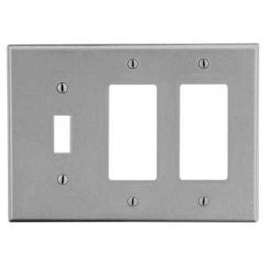 3-Gang, Hubbell Wiring Device-Kellems P1262GY tradeSELECT® Wallplate, Gray