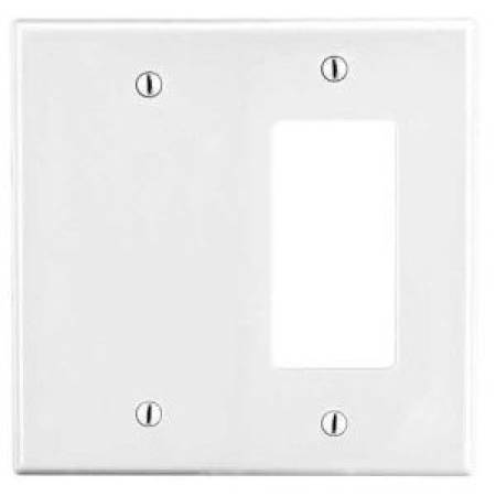 2-Gang, Hubbell Wiring Device-Kellems P1326W tradeSELECT® Wallplate, White