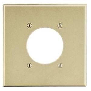 2-Gang, Hubbell Wiring Device-Kellems P703I Wallplate, Ivory