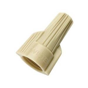 600 V, 22 to 8 AWG, Ideal Industries Inc. 30-341 Twister® Twist-On Wire Connector, Tan