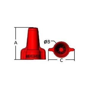 600 V, 14 to 6 AWG, Ideal Industries Inc. 30-454 Wing-Nut® Twist-On Wire Connector, Blue