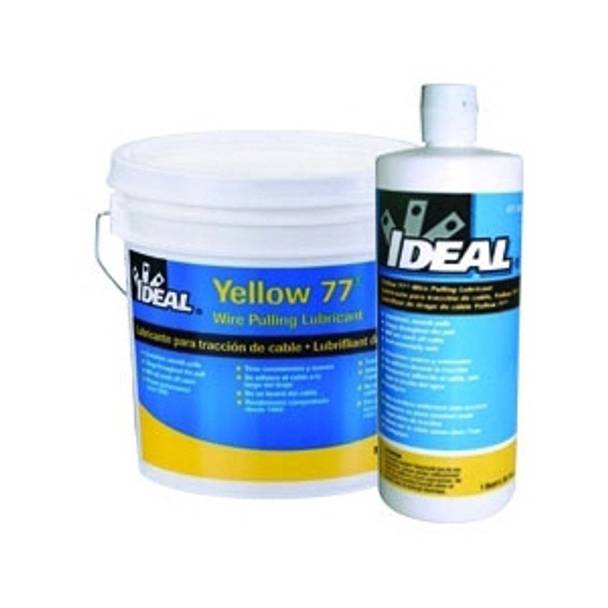 1 Gallon, Yellow, Ideal Industries Inc. 31-351 Yellow 77® Wire Pulling Lubricant, Bucket
