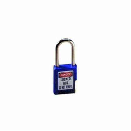 1-1/2", 1/4" Dia Shackle, Ideal Industries Inc. 44-912 Safety Lockout Padlock, Blue
