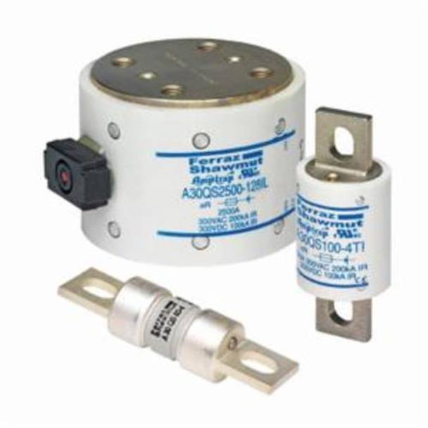 Mersen AMP-TRAP® A30QS125-4 Current Limiting Fast Acting High Speed Semiconductor Fuse, 125 A, 300 VAC/VDC, 200/100 kA Interrupt, Cylindrical Body