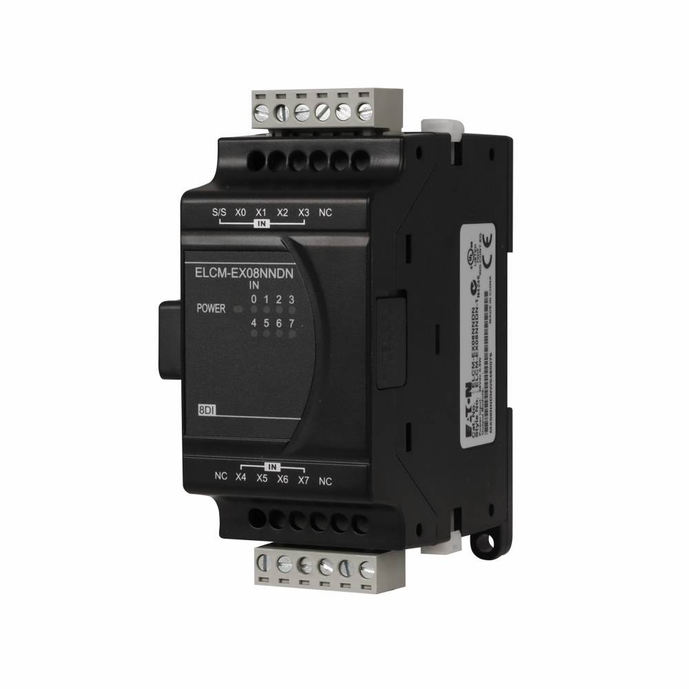 EATON ELCM-EX08NNDR Expansion Module, 24 VDC, 400 mA, 4 Inputs, 4-Relay Outputs