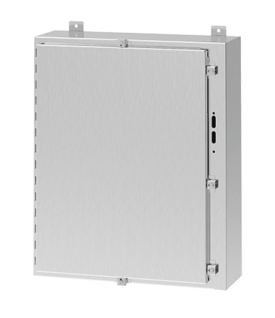 nVent HOFFMAN A42HS3712SS6LP A19S Disconnect Enclosure With Clamp, 42 in L x 37.38 in W x 12 in D, NEMA 4X/IP66 NEMA Rating, 316L Stainless Steel