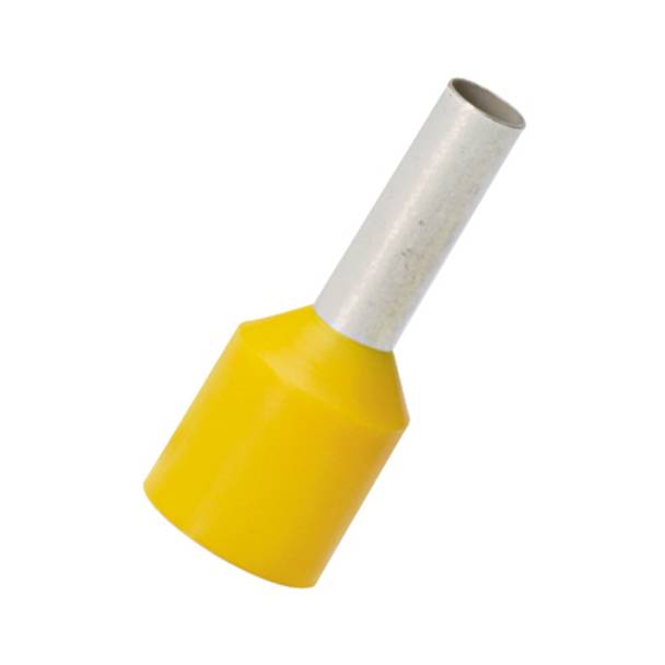 Panduit® Pan-Term™ FSDXL82-12-C Type FSDXL Expanded Sleeve Single Insulated Wire Ferrule, 10 AWG Stranded Conductor, 0.91 in L, Copper, Yellow