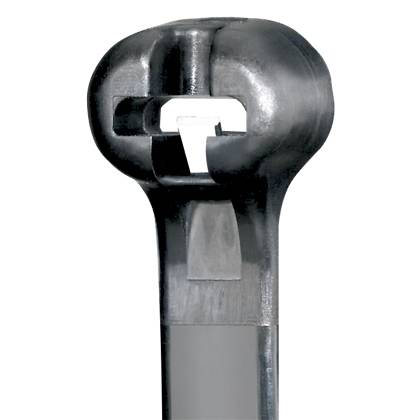 Panduit® Dome-Top® BT2I-M0 BT Series Cross Section Intermediate Weather-Resistant Cable Tie, 8 in L x 1/4 in W x 0.04 in THK, Nylon 6.6, Black