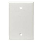 Leviton® 80514-W Midway Size Blank Wallplate, 1 Gang, 4-7/8 in H x 3-1/8 in W, Thermoset Plastic, White
