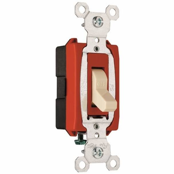 Pass & Seymour® CSB20AC1-I Heavy Duty Toggle Switch, 120/277 VAC, 20 A, 1/2, 2 hp Power Rating