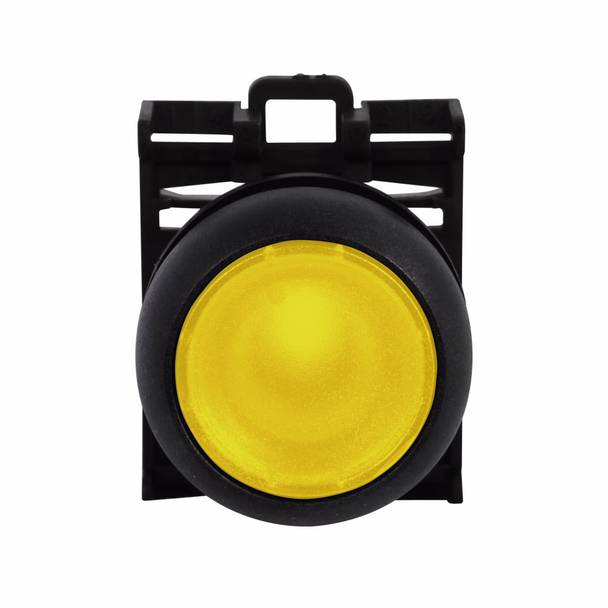 EATON RMQ-Titan® M22S-DL-Y Modular Illuminated Pushbutton Operator, 22.5 mm, Flush Button Operator, Momentary Contact, Yellow