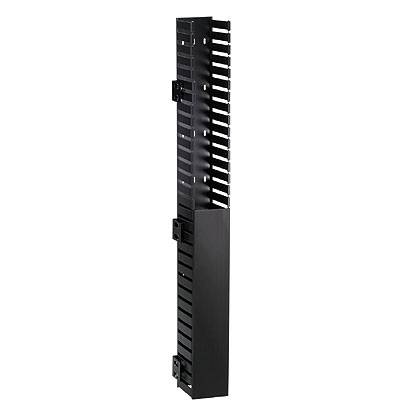 Panduit® CWMPV2440 1-Sided Front Only In-Cabinet Vertical Cable Manager, 71.9 in H x 1.95 in W x 3.76 in D, PVC, Black