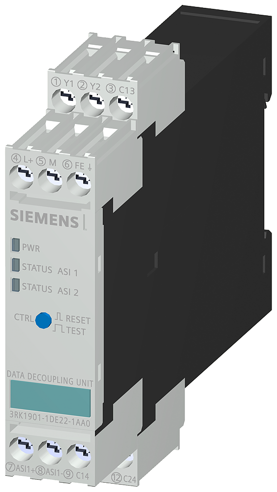 Siemens 3RK19011DE221AA0 Dual Data Decoupling Module, 2 Outputs