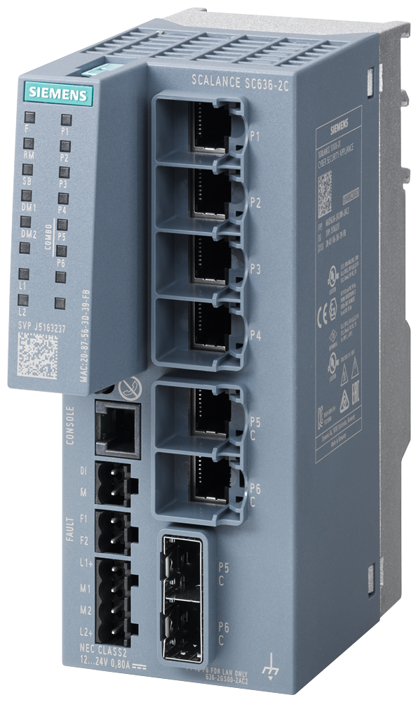 Siemens SCALANCE 6GK56362GS002AC2 Compact Cyber Security Appliance, 145 ...