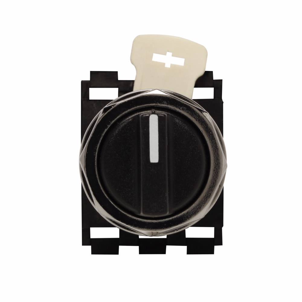 EATON E22XL1 Non-Illuminated Selector Switch With Padlock Attachments, 22.5 mm, Black