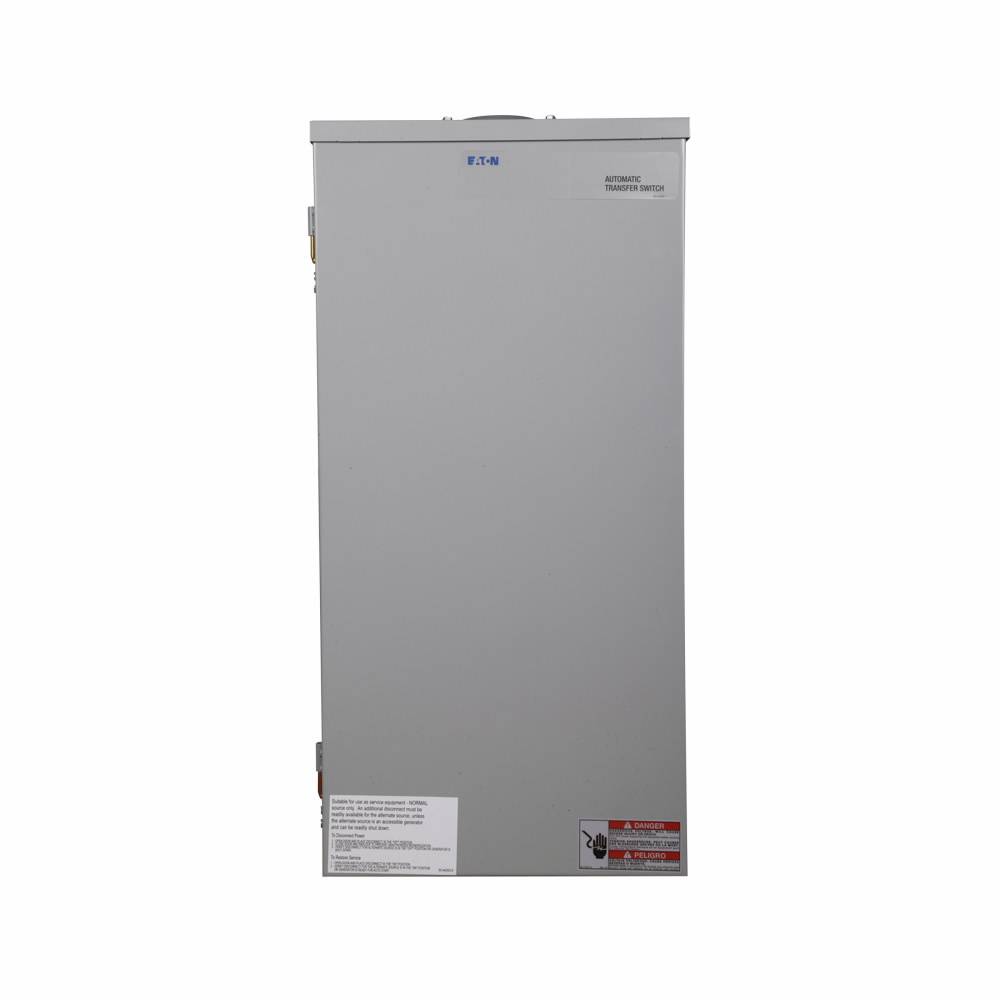 EATON EGSX100L24RA Standard Automatic Transfer Switch, 120/240 VAC, 100 A, 9/11/16 kW Power Rating, 1 Phases, NEMA 3R Enclosure