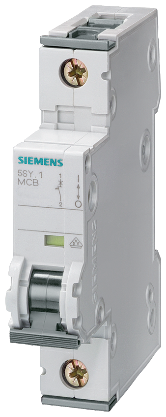 Siemens Sentron™ 5SY5120-7 Miniature Supplementary Protector, 230/400 VAC, 20 A, 10 kA Interrupt, 1 Poles, Thermal/Magnetic Trip