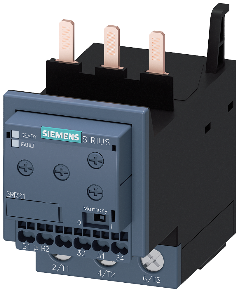 Siemens SIRIUS 3RR21433AA30 2-Phase Adjustable Analog Basic Current Monitoring Relay, 24 VAC/VDC, 8 to 80 A, 1CO Contact