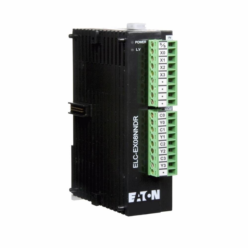 EATON ELC-EX08NNDR Right Side Bus Digital Expansion Module, 24 VDC, 70 mA, 8 Inputs, 8 Outputs