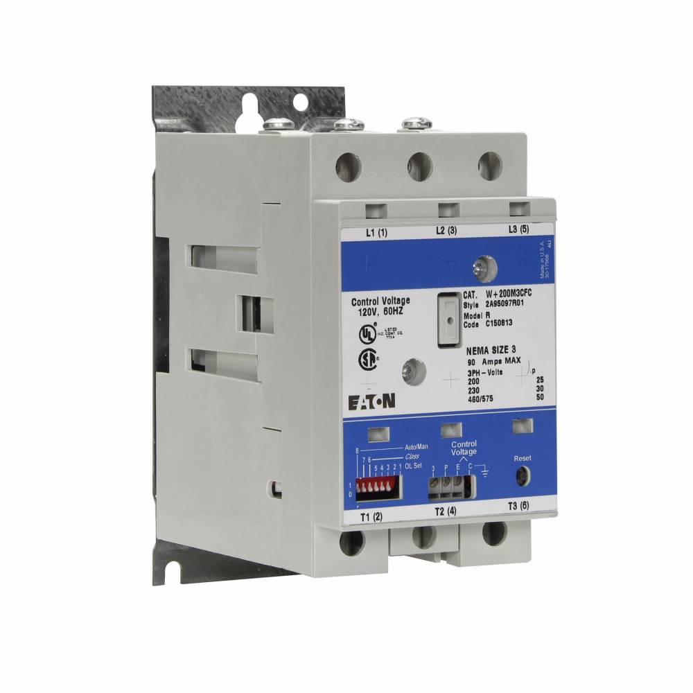 EATON Advantage® W+200M3CFC NEMA Starter, 120 VAC V Coil, 3 Poles, NEMA 3 Enclosure